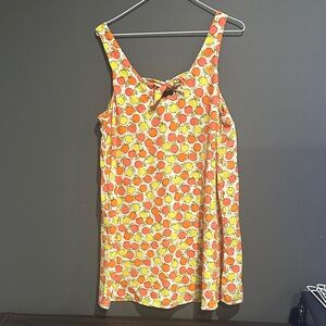 Bebe Orange and Yellow Patterned Dress